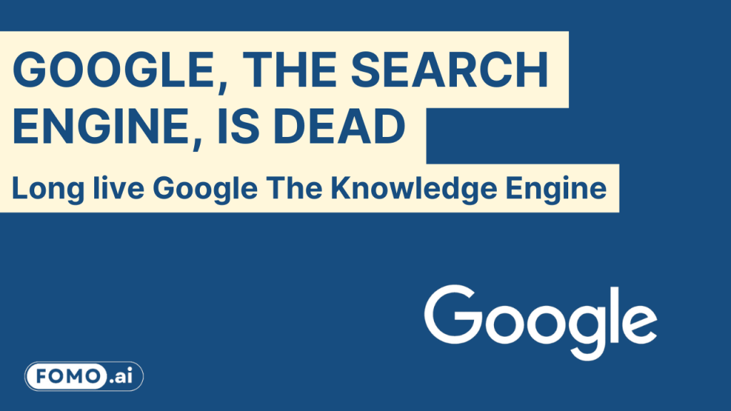 Google, the search engine, is dead, with a Google logo