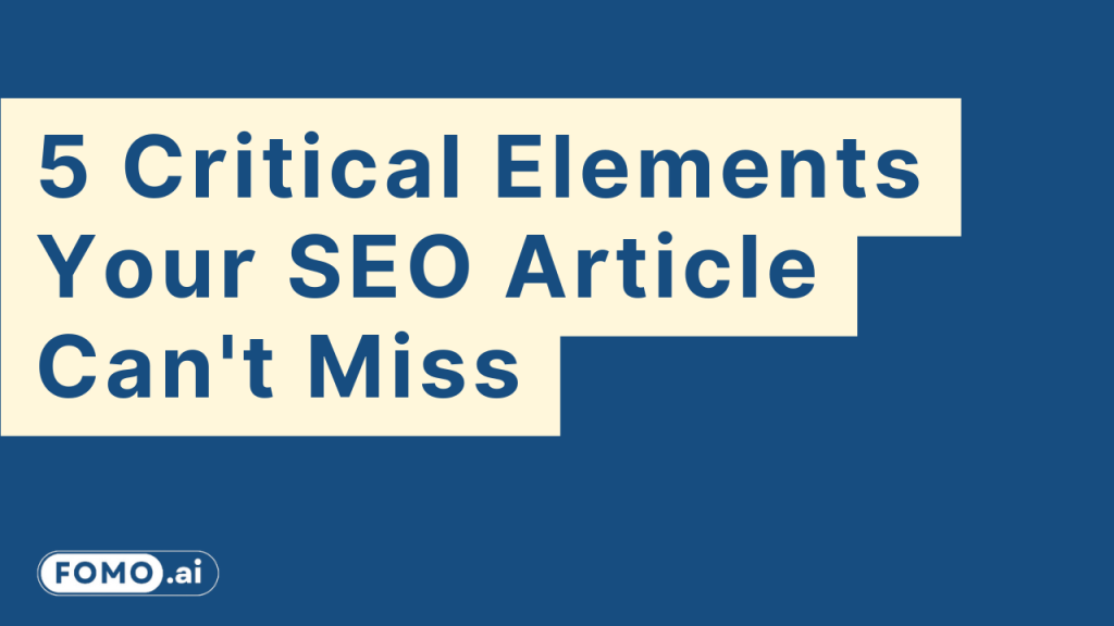 Key elements of a high-ranking SEO article, including keywords, EEAT, internal links, and content structure.